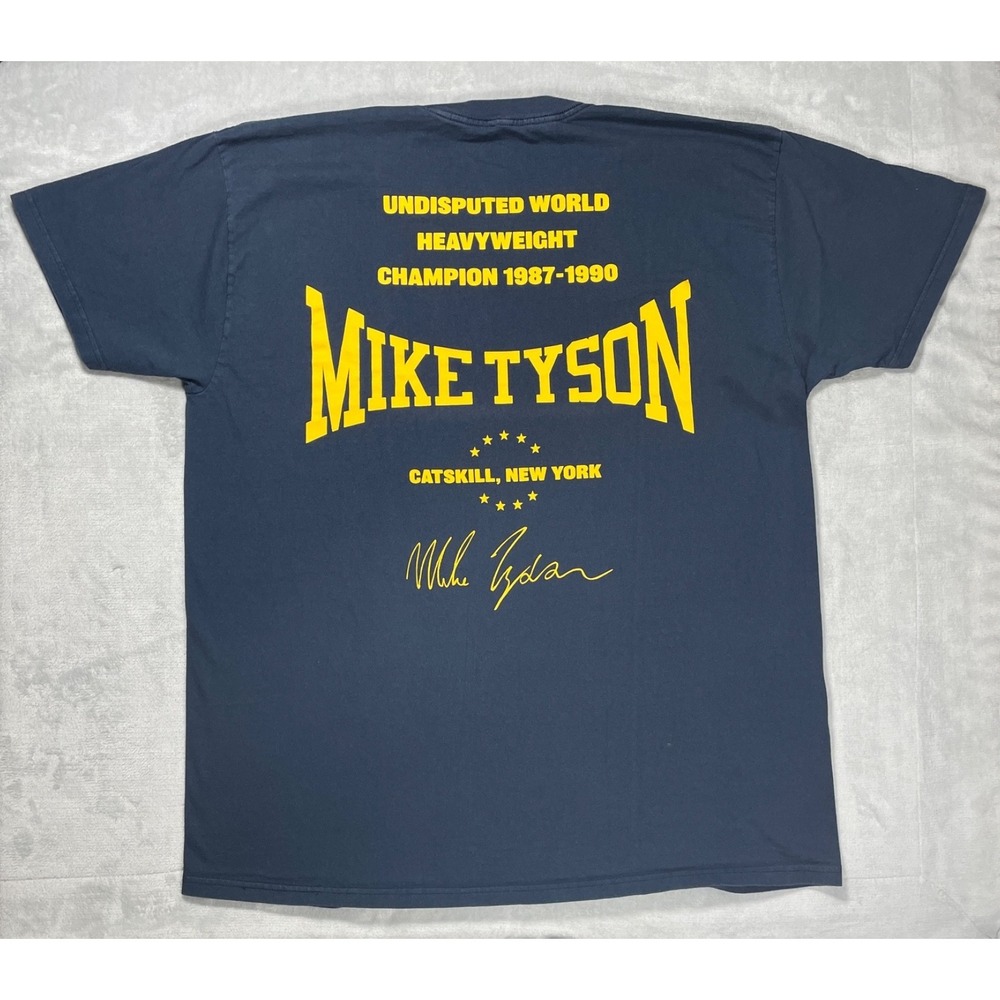 Mike Tyson T-Shirt Men 2XL Blue Undisputed Heavyweight Champion Boxing Graphic